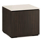 Salamander Chameleon Collection Manhattan 217 Twin AV Cabinet (Maro Ebony Doors and Matte Taupe Glass Top)