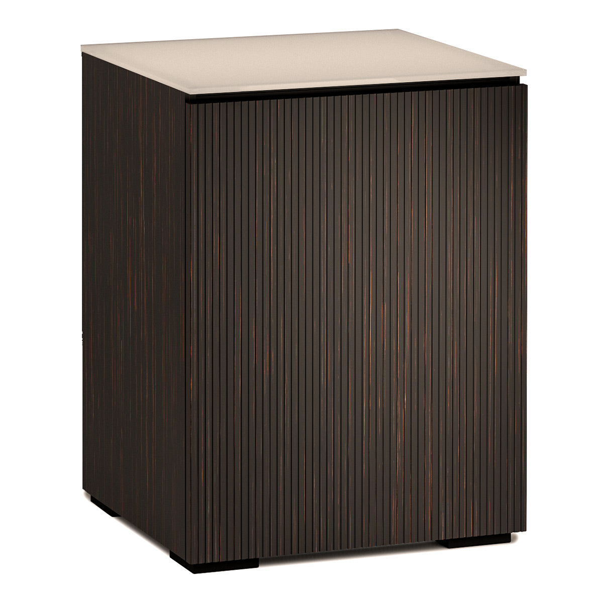 Salamander Chameleon Collection Manhattan 317 AV Cabinet (Maro Ebony Doors and Sides, Matte Taupe Glass Top