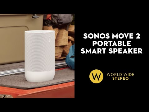 Sonos Move 2 Portable Smart Speaker with 24-Hour Battery Life, Bluetooth,  and Wi-Fi (White)