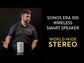 Sonos Era 100 Voice-Controlled Wireless Bluetooth Smart Speaker with Split Combo Cable Adapter with Ethernet and 3.5 mm Jack (White)
