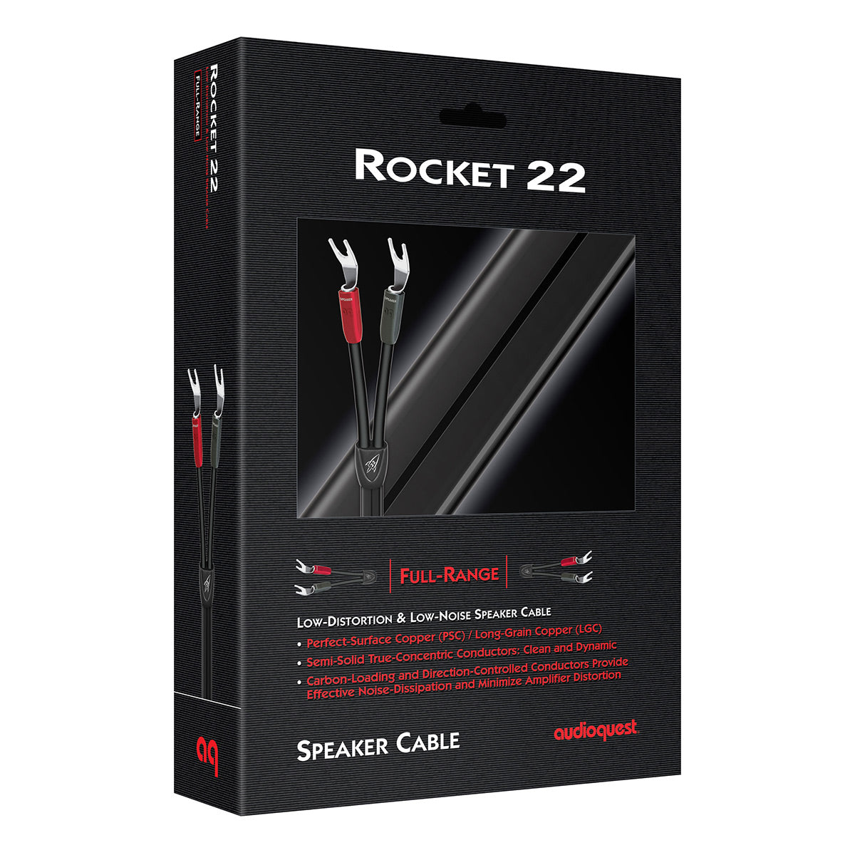 Audioquest Box AudioQuest Rocket 22 Full-Range Speaker Cable with Silver Multi-Spade ...