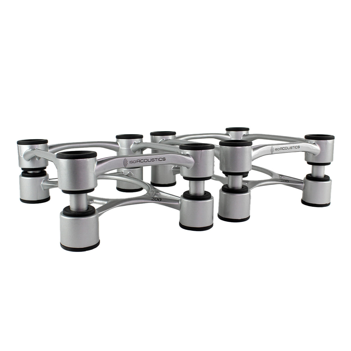 IsoAcoustics Aperta 200 Speaker Isolation Stand - Pair (Silver)