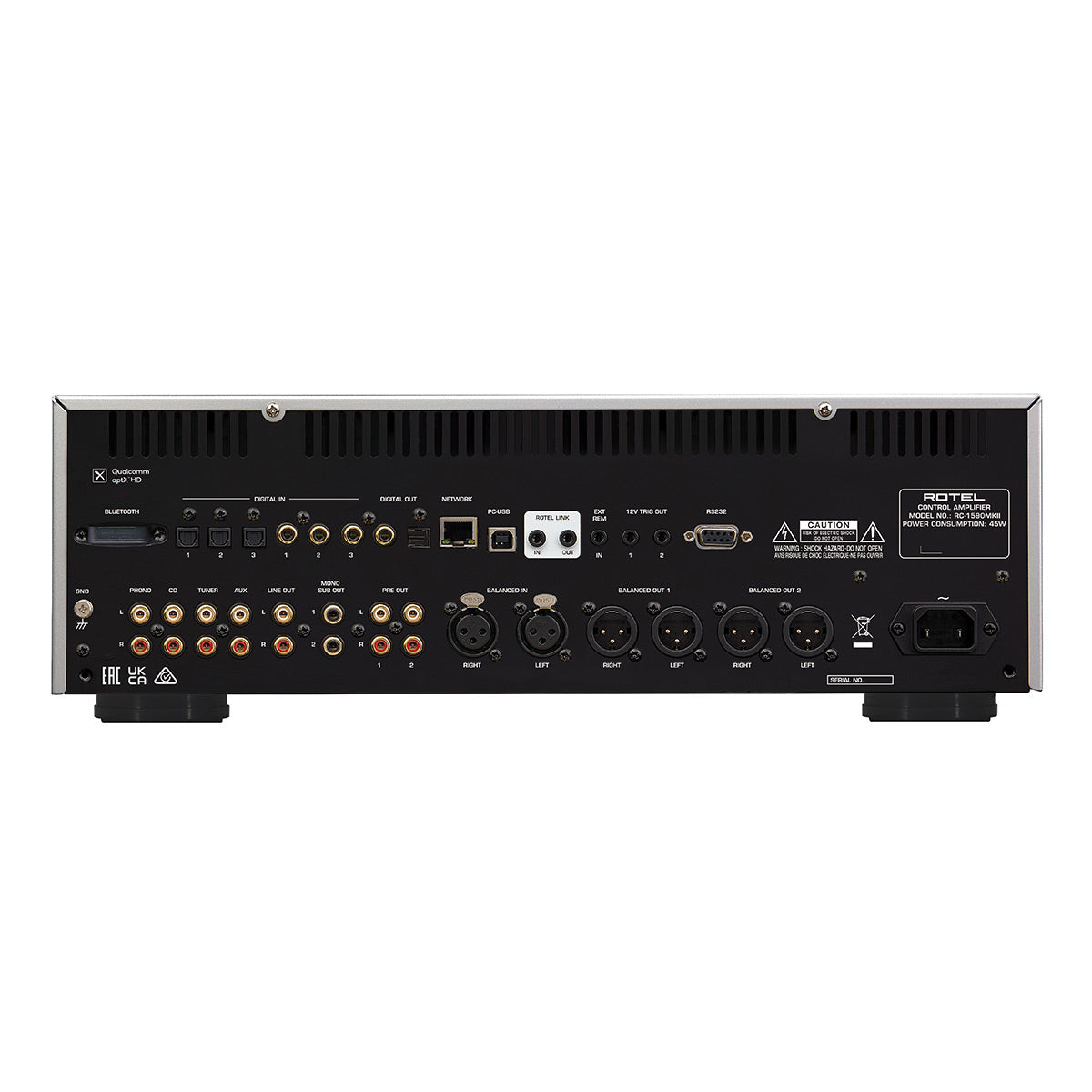 Rotel RC-1590MKII Preamplifier (Silver)