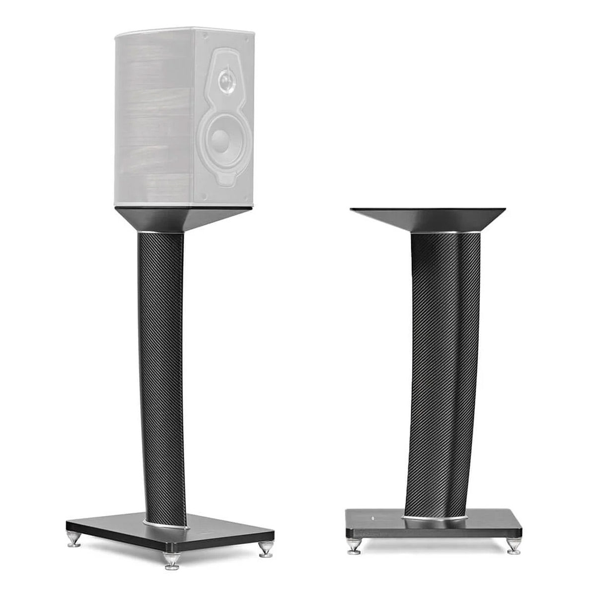 Sonus faber Guarneri G5 Bookshelf Speakers with Guarneri Carbon Fiber Stands - Pair (Graphite)