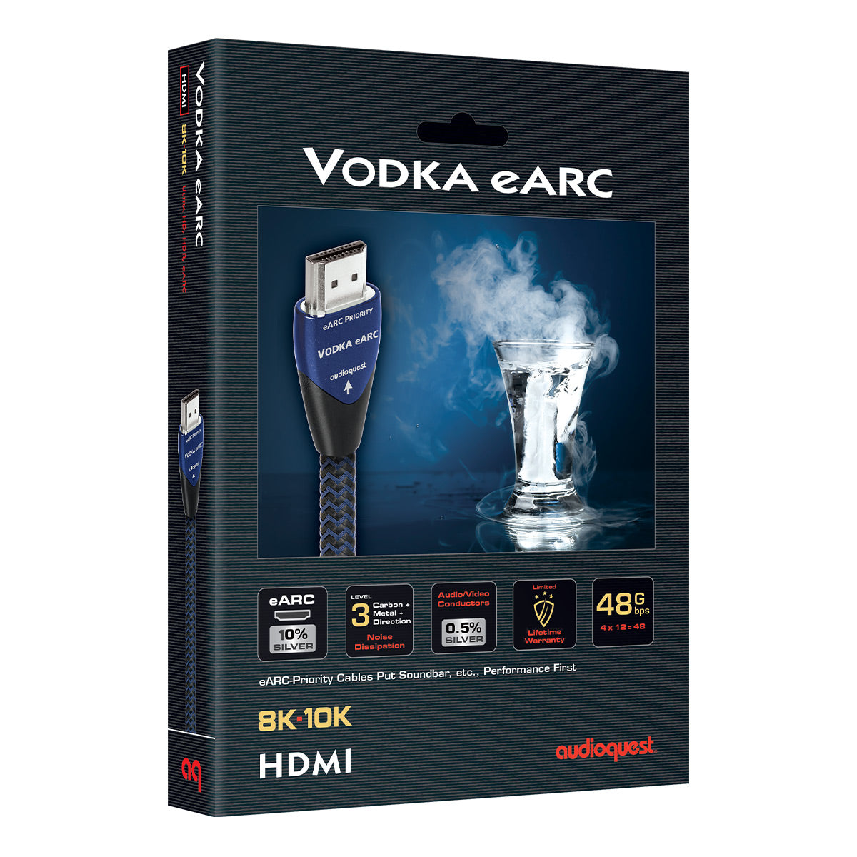 AudioQuest Vodka eARC Priority Ultra High Speed 48Gbps HDMI 2.1 Cable (7.38 ft)