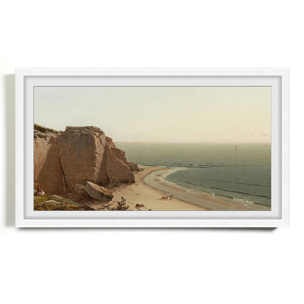 Leon 75" StudioFrame for Sony Bravia XR-75X93L Display (Studio Grain White)