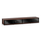 Salamander Designs Synergy 141 Quad AV Cabinet (Dark Walnut with Black Glass Doors & Black Posts)