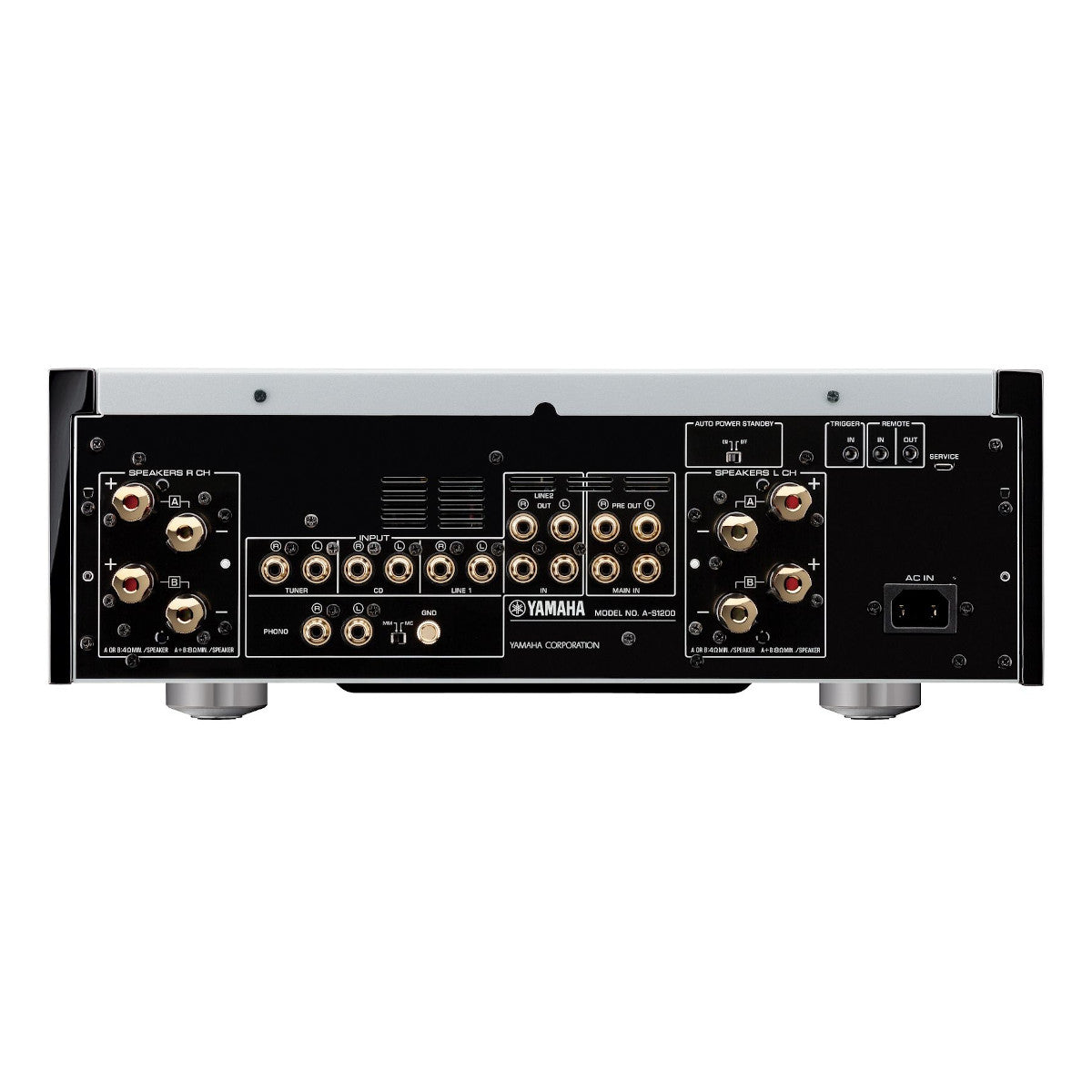 Yamaha A-S1200 Amplifier Bundle with AudioQuest Jack Russell Cable (Silver)